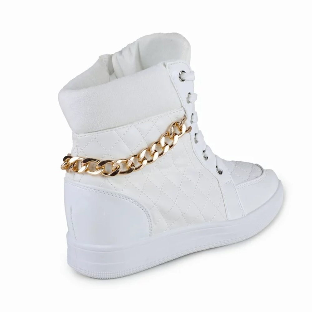 White chain sneaker wedge - Picture 2 of 3